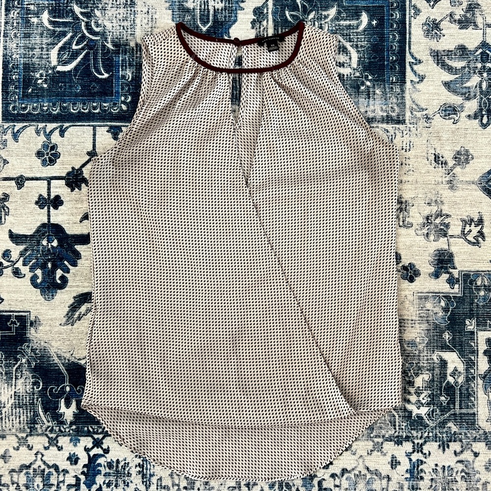 Ann Taylor Sleeveless Faux-Wrap Top - XS